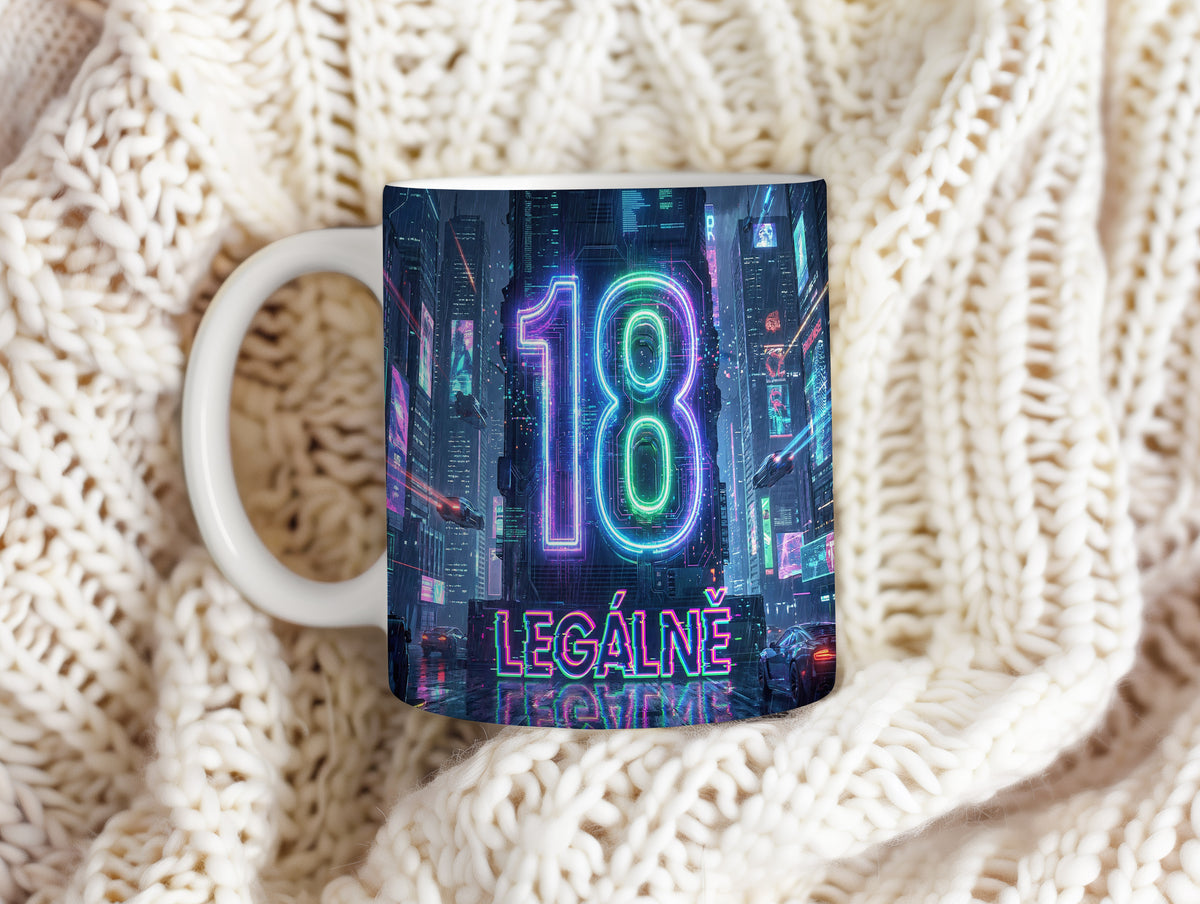 Narozeninový hrnek 18 let – LEGÁLNĚ