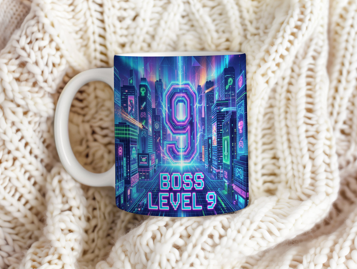 Narozeninový hrnek 9 let – BOSS LEVEL 9