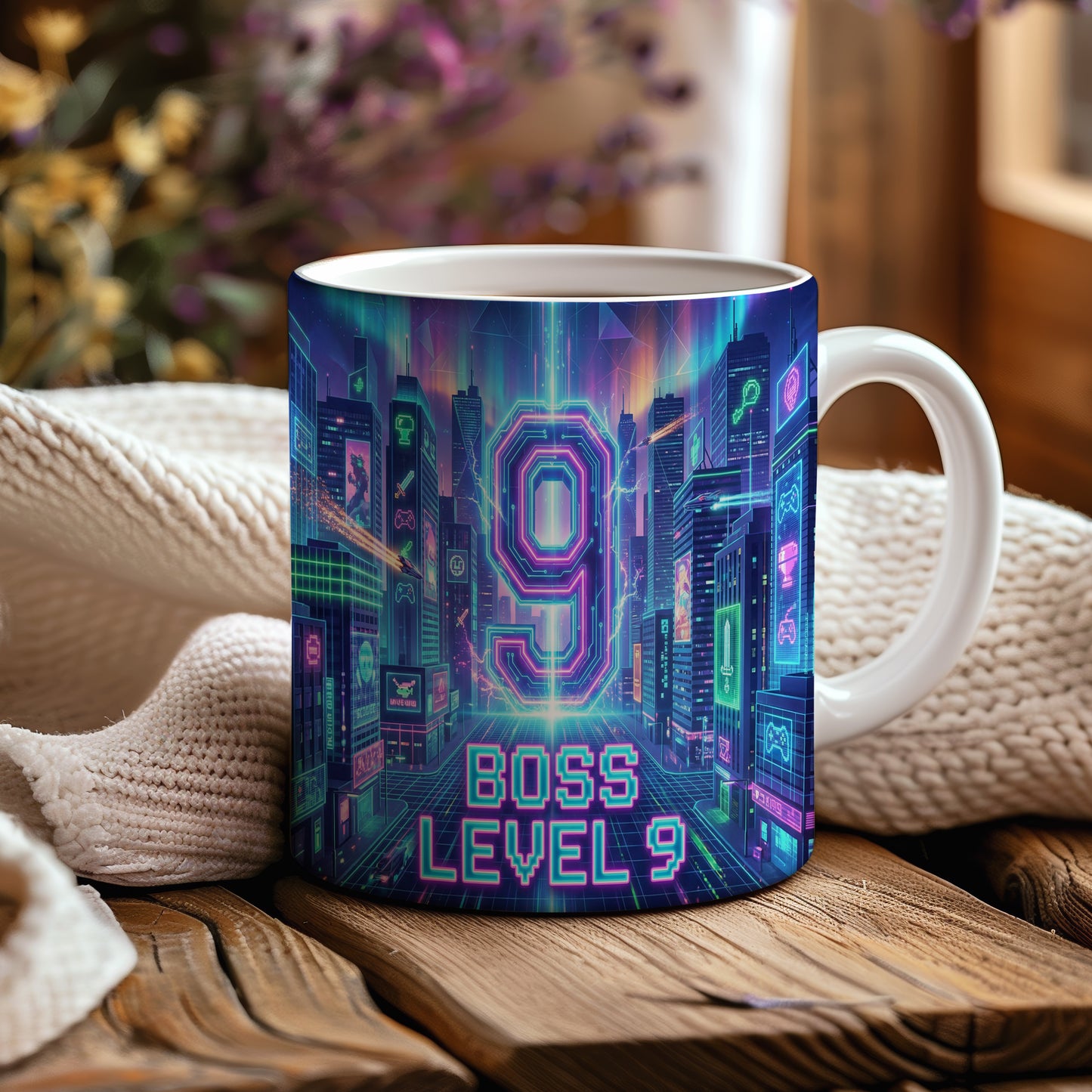 Narozeninový hrnek 9 let – BOSS LEVEL 9