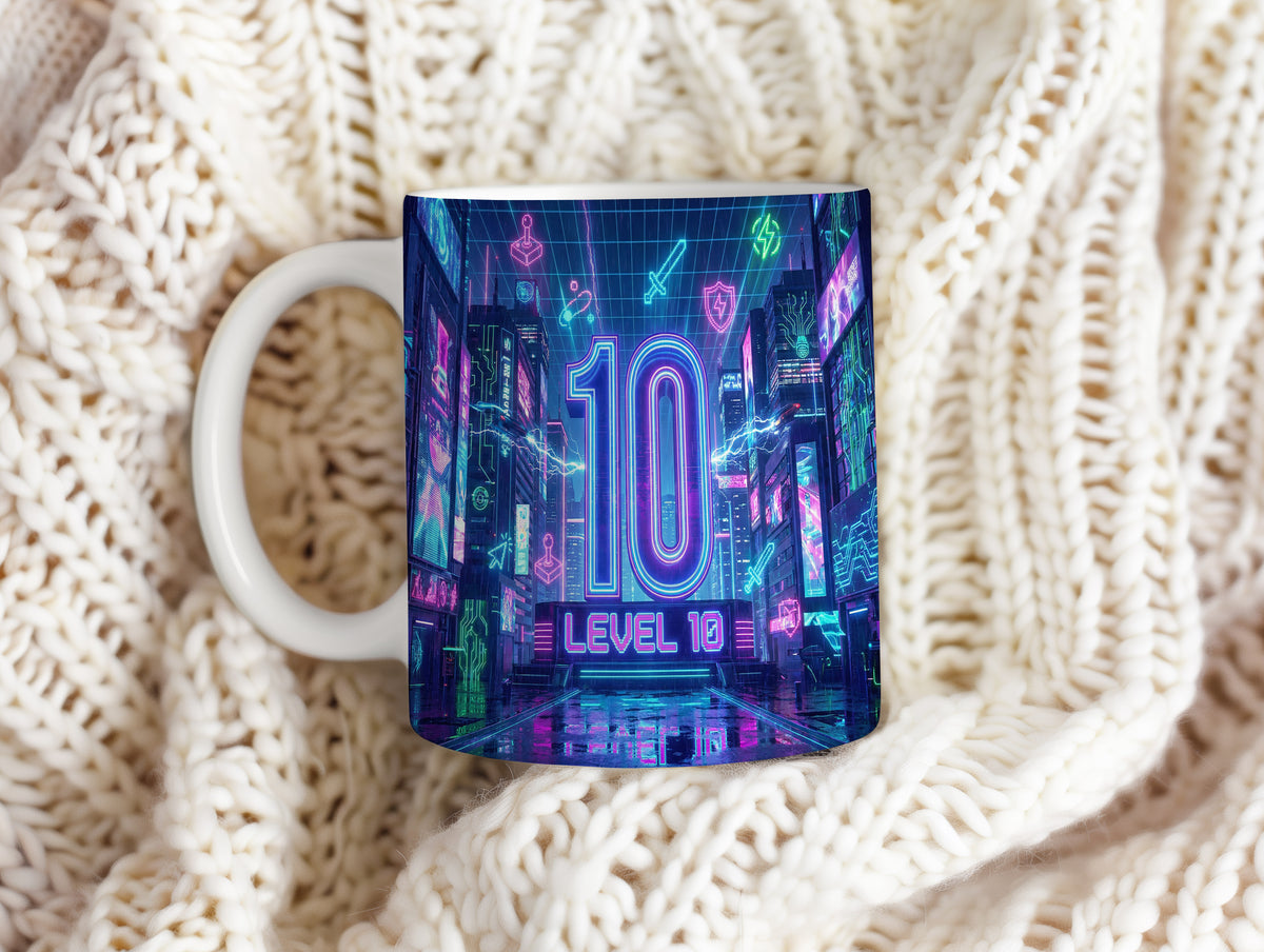 Narozeninový hrnek 10 let – LEVEL 10