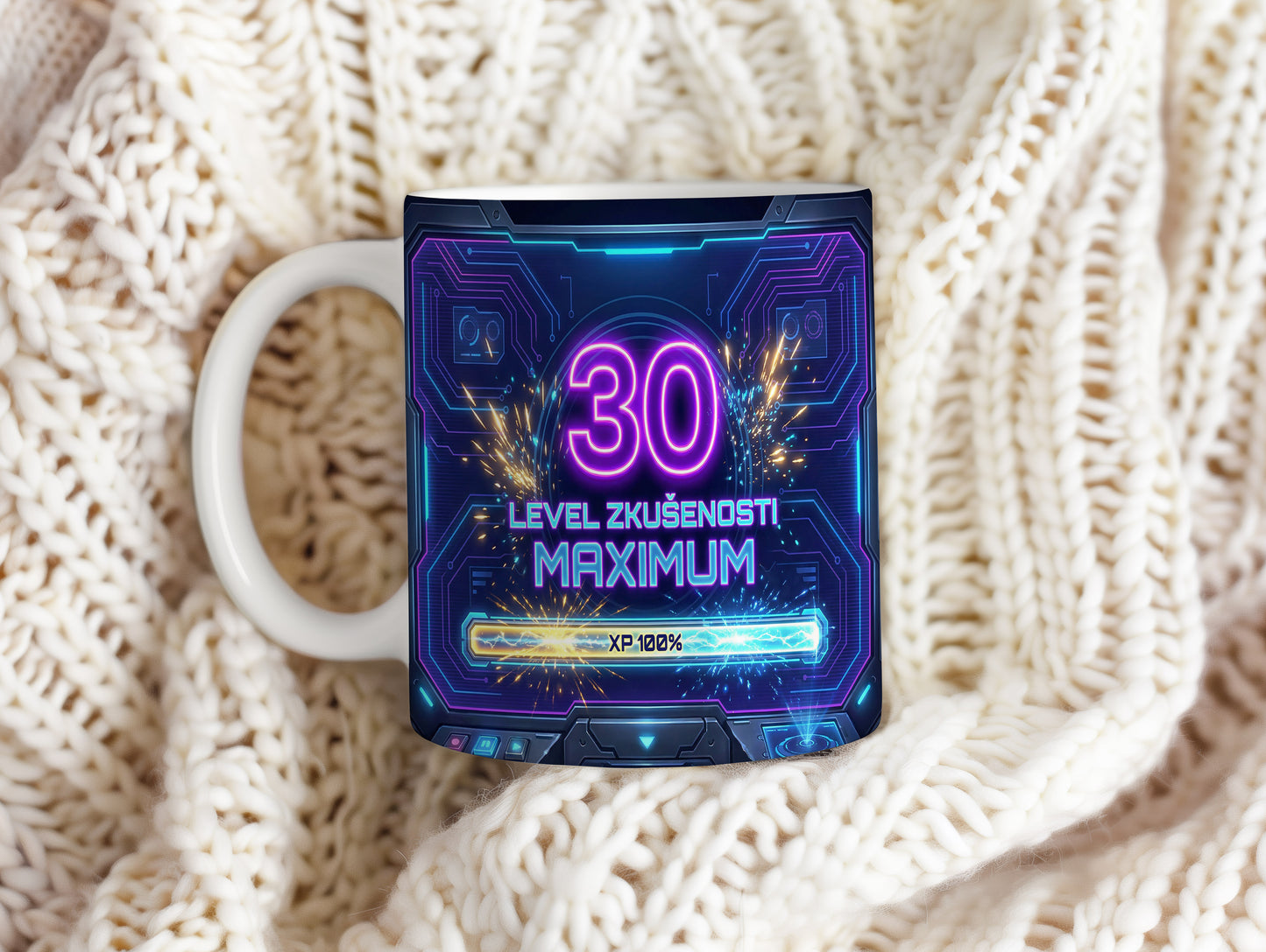 Narozeninový hrnek 30 let – LEVEL ZKUŠENOSTI MAXIMUM