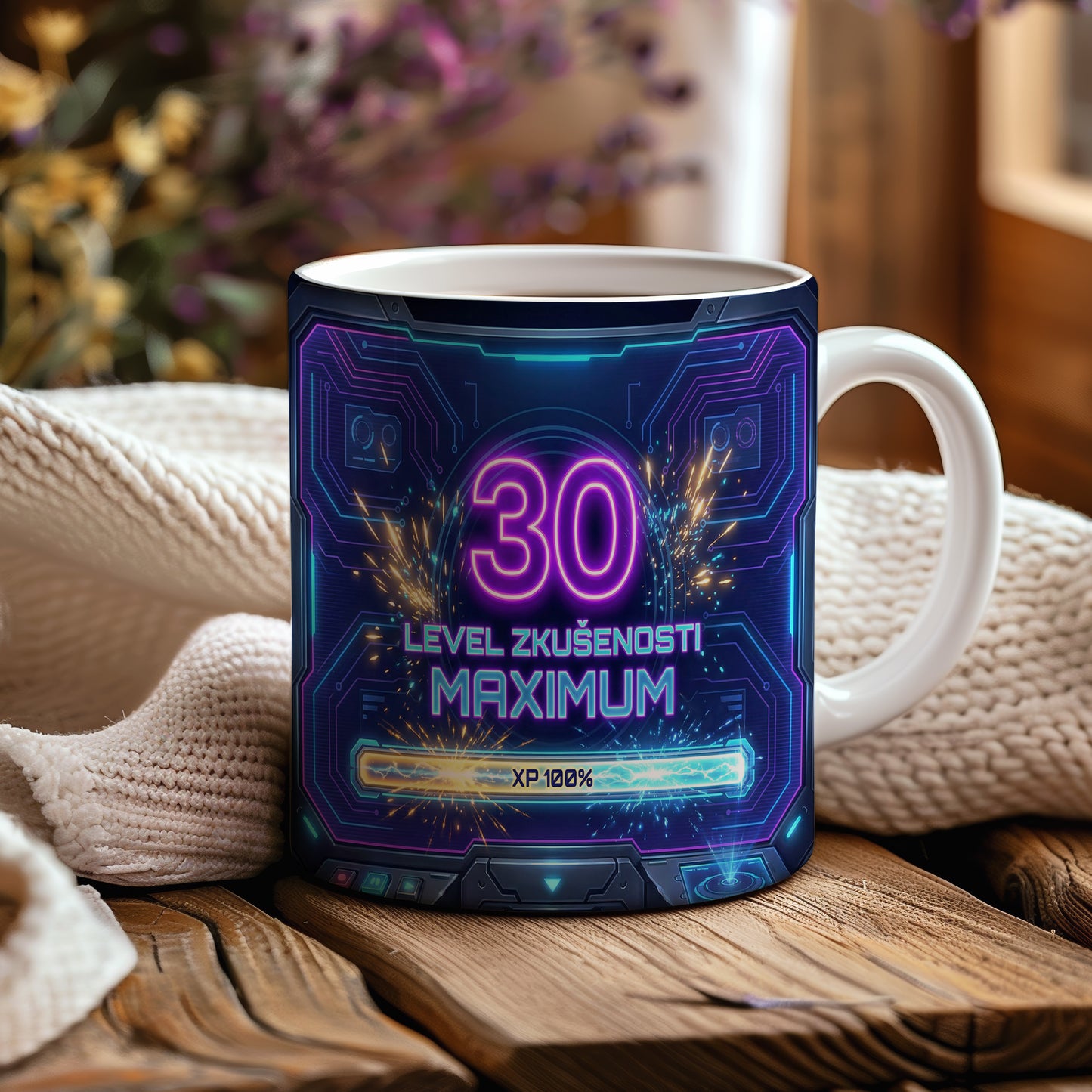 Narozeninový hrnek 30 let – LEVEL ZKUŠENOSTI MAXIMUM