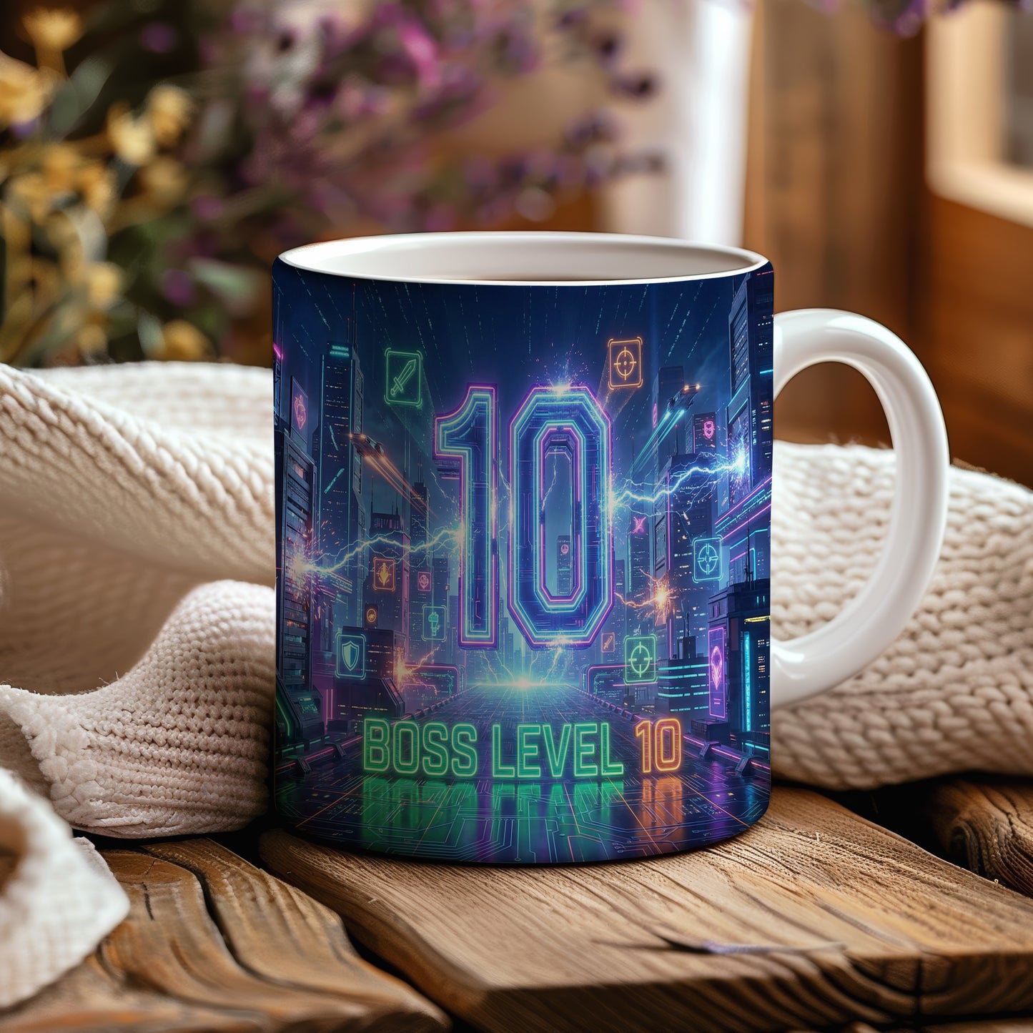 Narozeninový hrnek 10 let – BOSS LEVEL 10