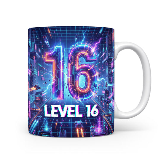Hrnček s nápisem LEVEL 16