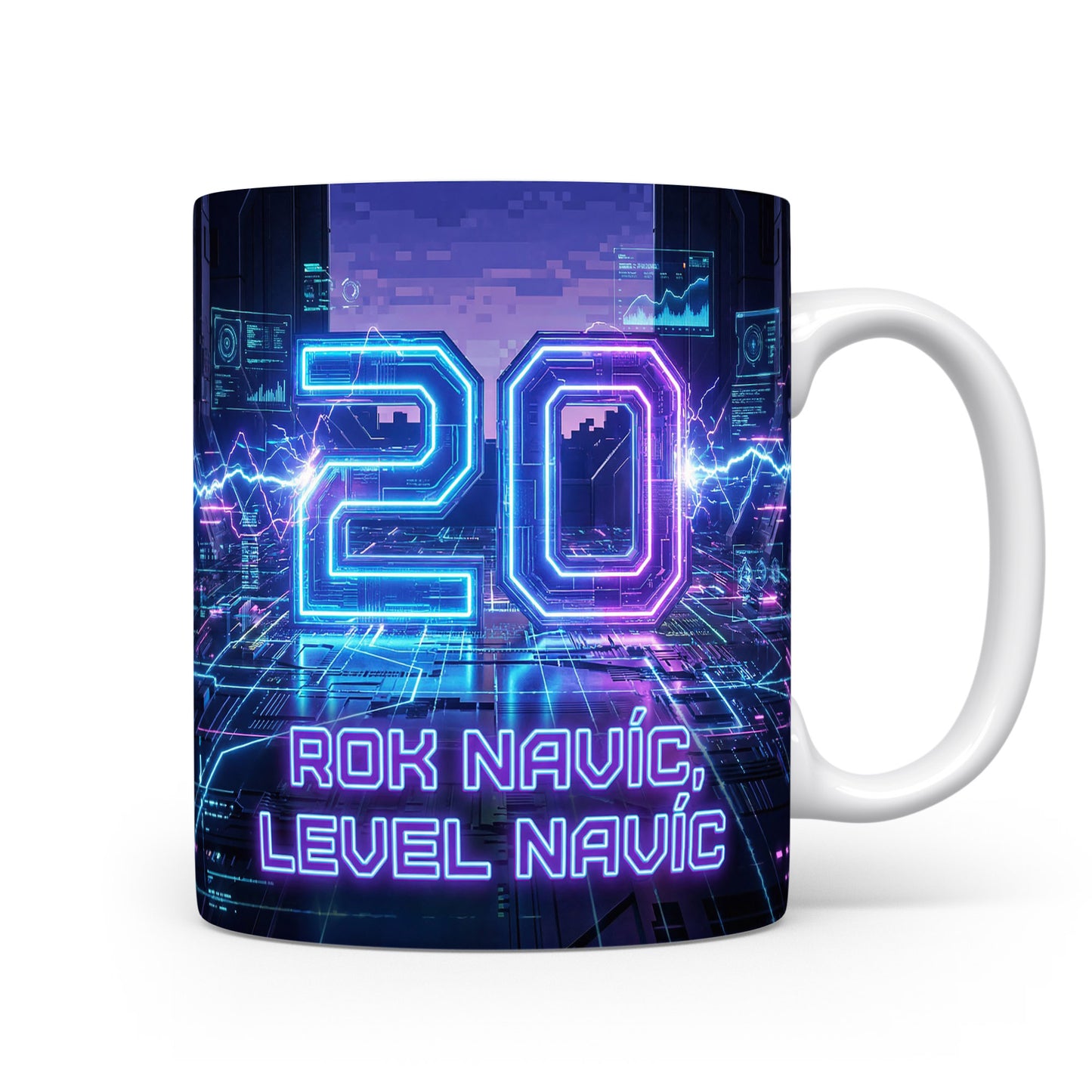 Narozeninový hrnek s nápisem 'ROK NAVÍC, LEVEL NAVÍC'