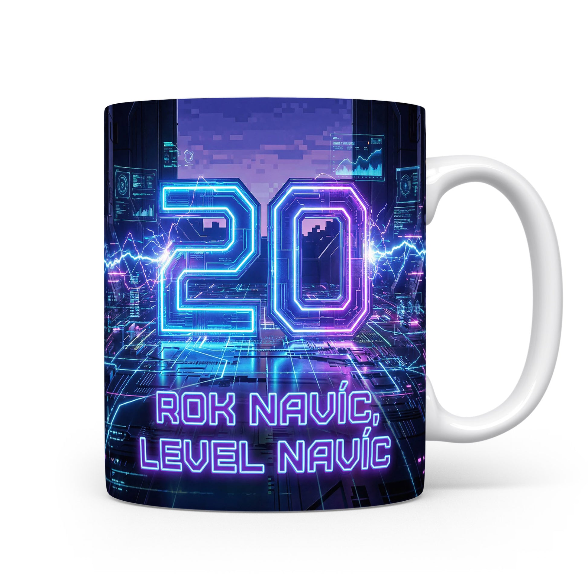 Narozeninový hrnek s nápisem 'ROK NAVÍC, LEVEL NAVÍC'