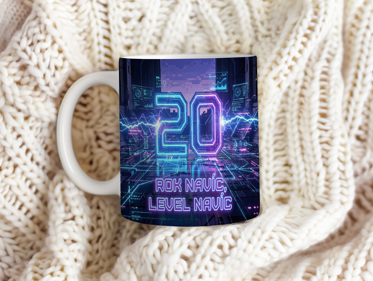 Narozeninový hrnek 20 let – ROK NAVÍC, LEVEL NAVÍC