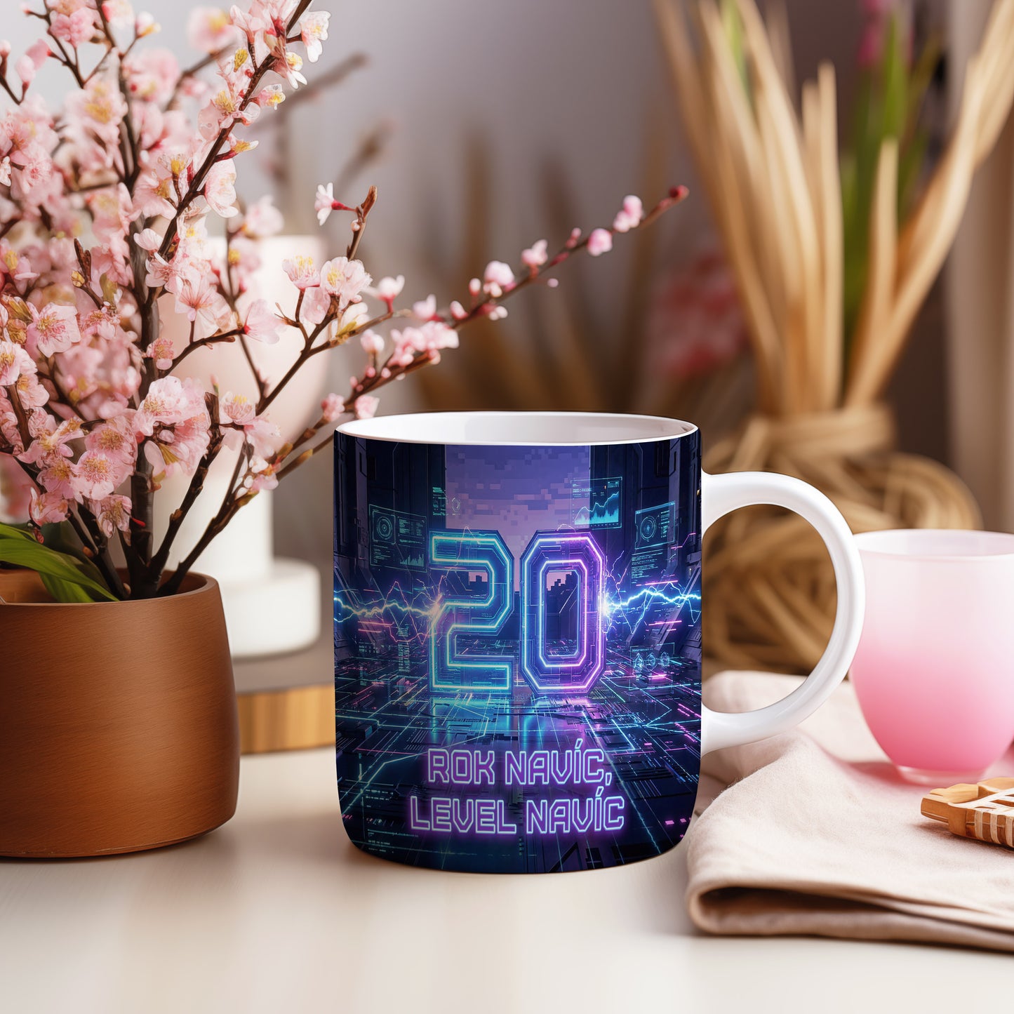 Narozeninový hrnek 20 let – ROK NAVÍC, LEVEL NAVÍC