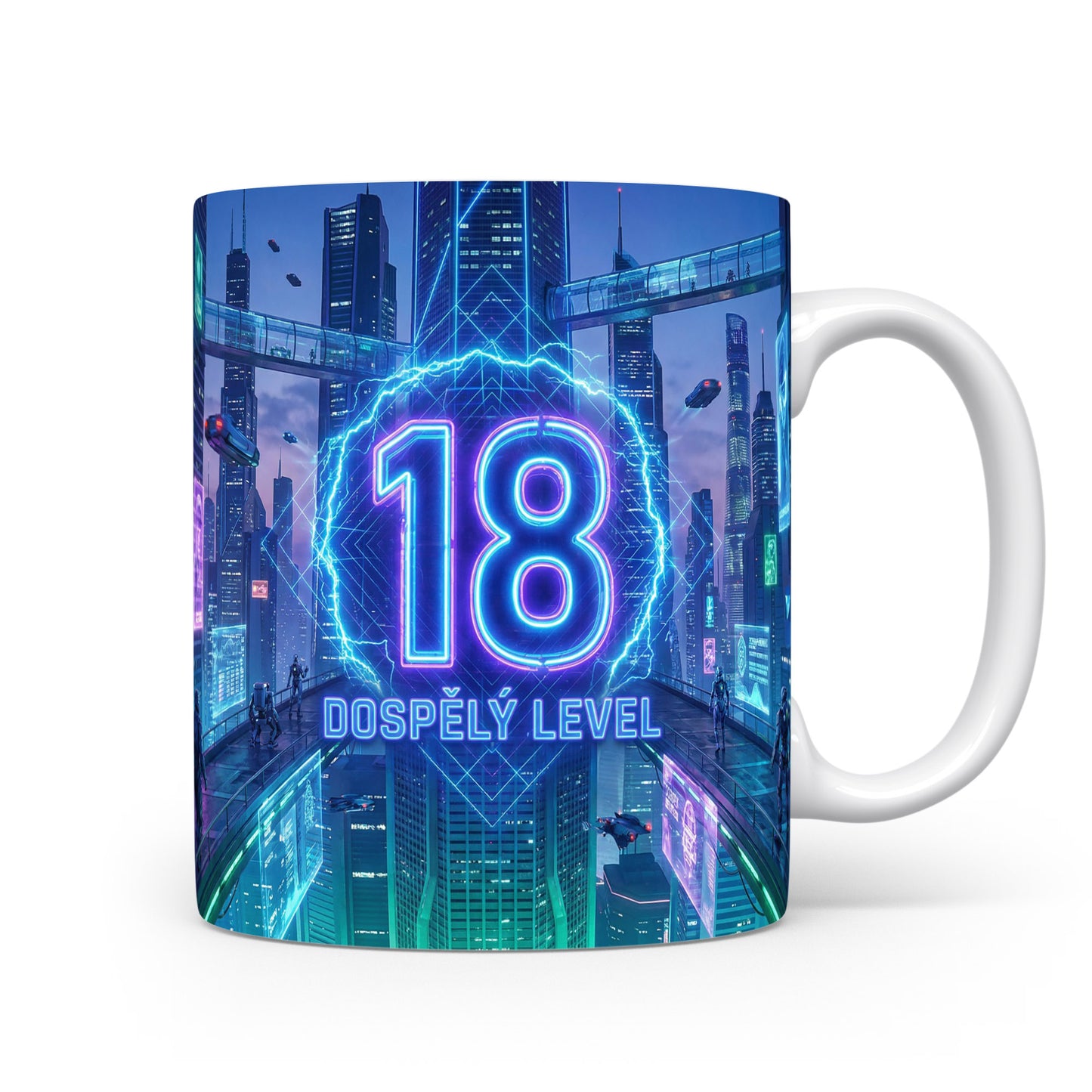 Hrnček s nápisem DOSPĚLÝ LEVEL