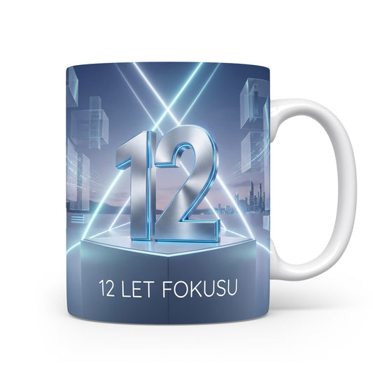 Hrnček s nápisem 12 LET FOKUSU