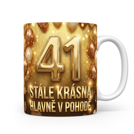 Narozeninový hrnek s číslem 41
