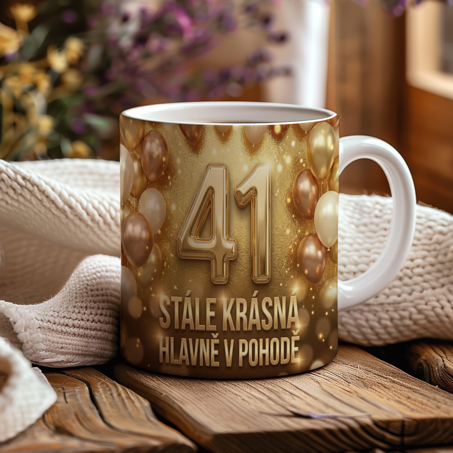 Narozeninový hrnek 41 let – STÁLE KRÁSNÁ HLAVNĚ V POHODĚ