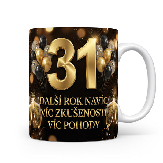 Narozeninový hrnek s věkem 31