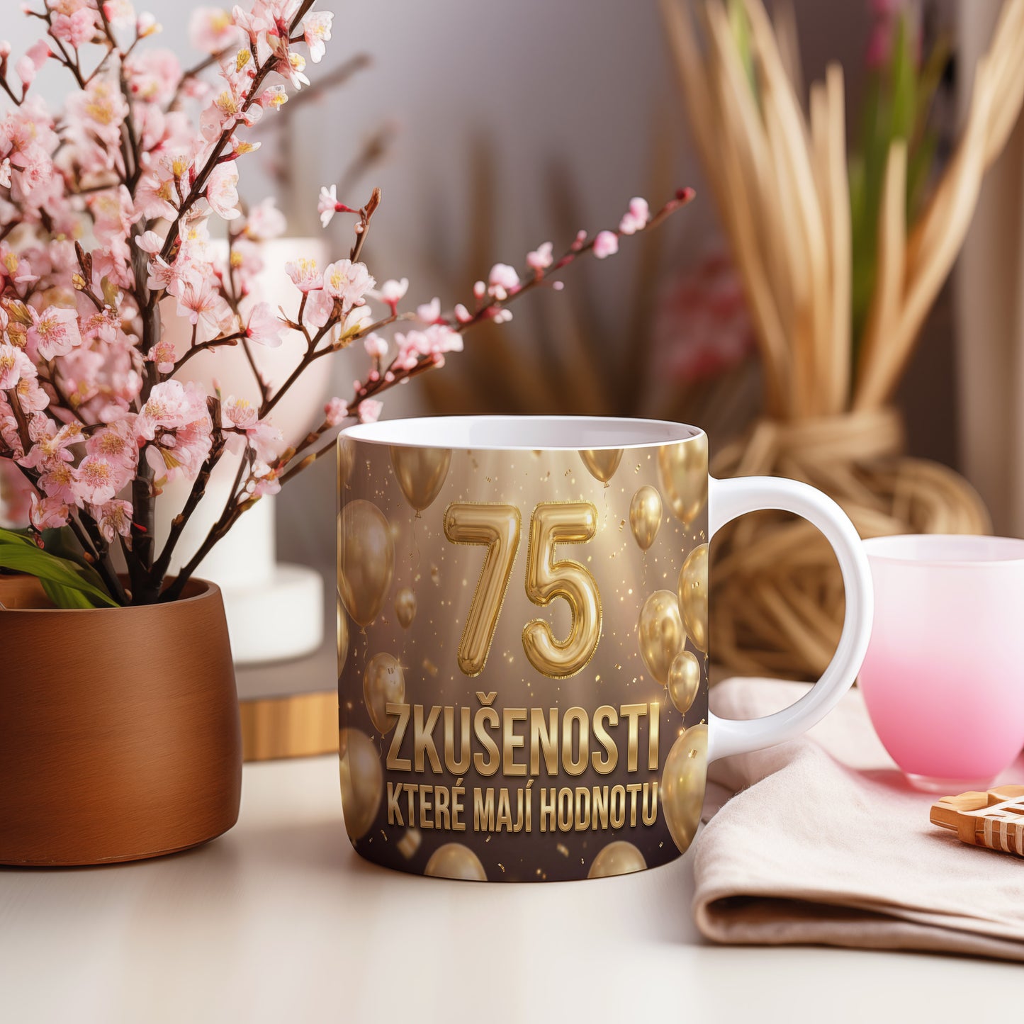 Narozeninový hrnek 75 let – ZKUŠENOSTI, KTERÉ MAJÍ HODNOTU