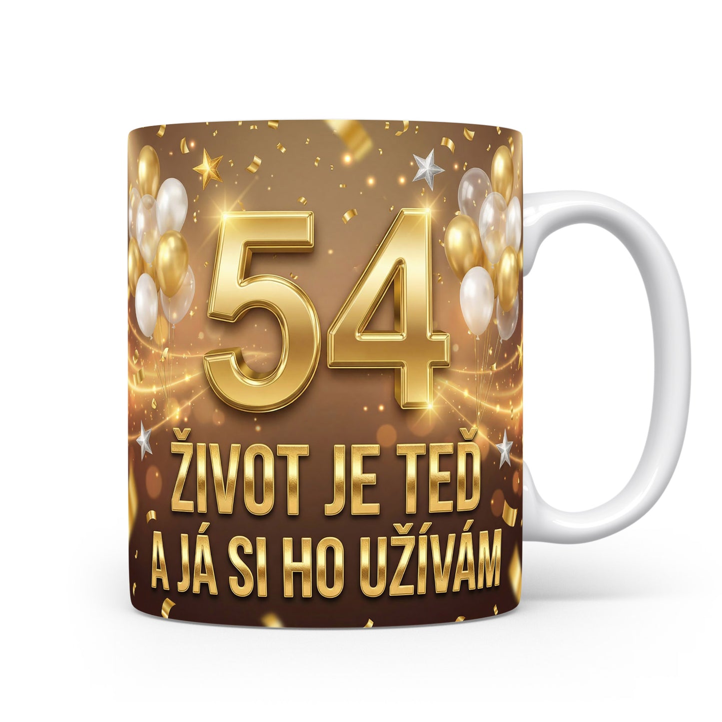 Narozeninový hrnek s věkem 54