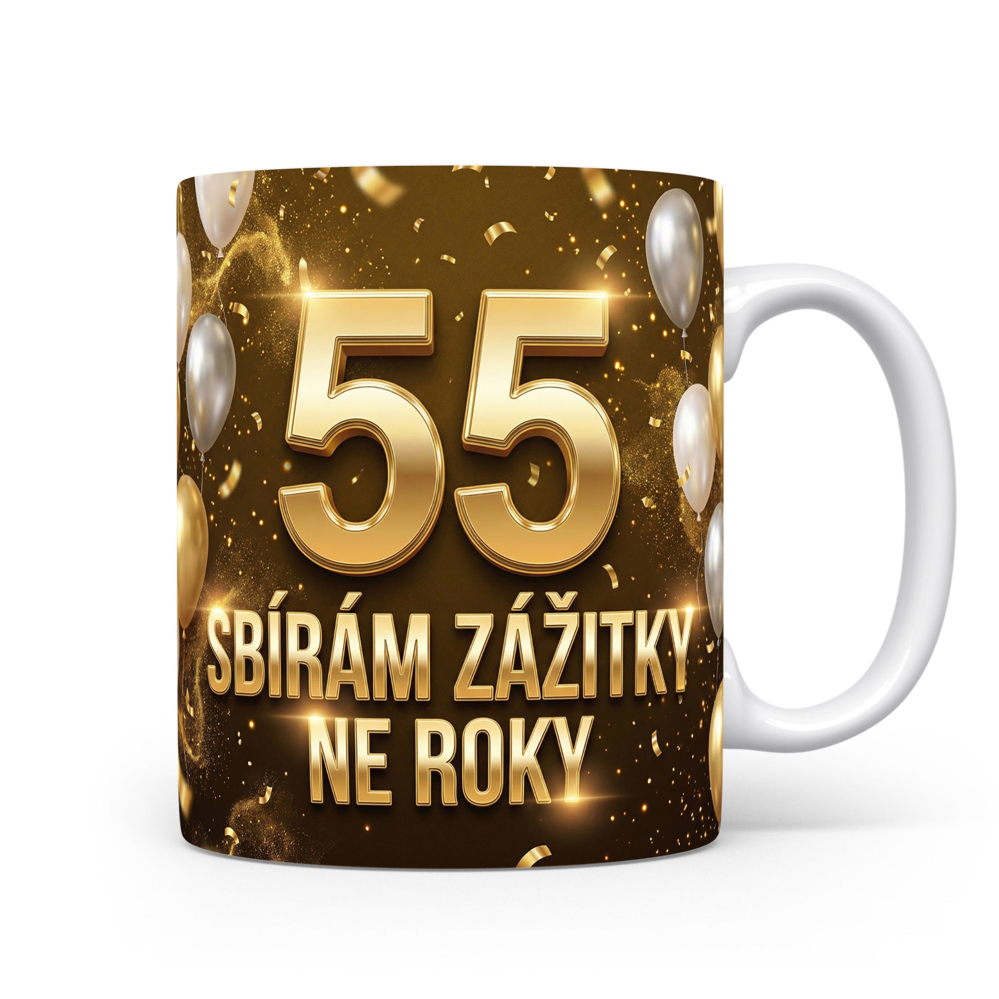Narozeninový hrnek s věkem 55