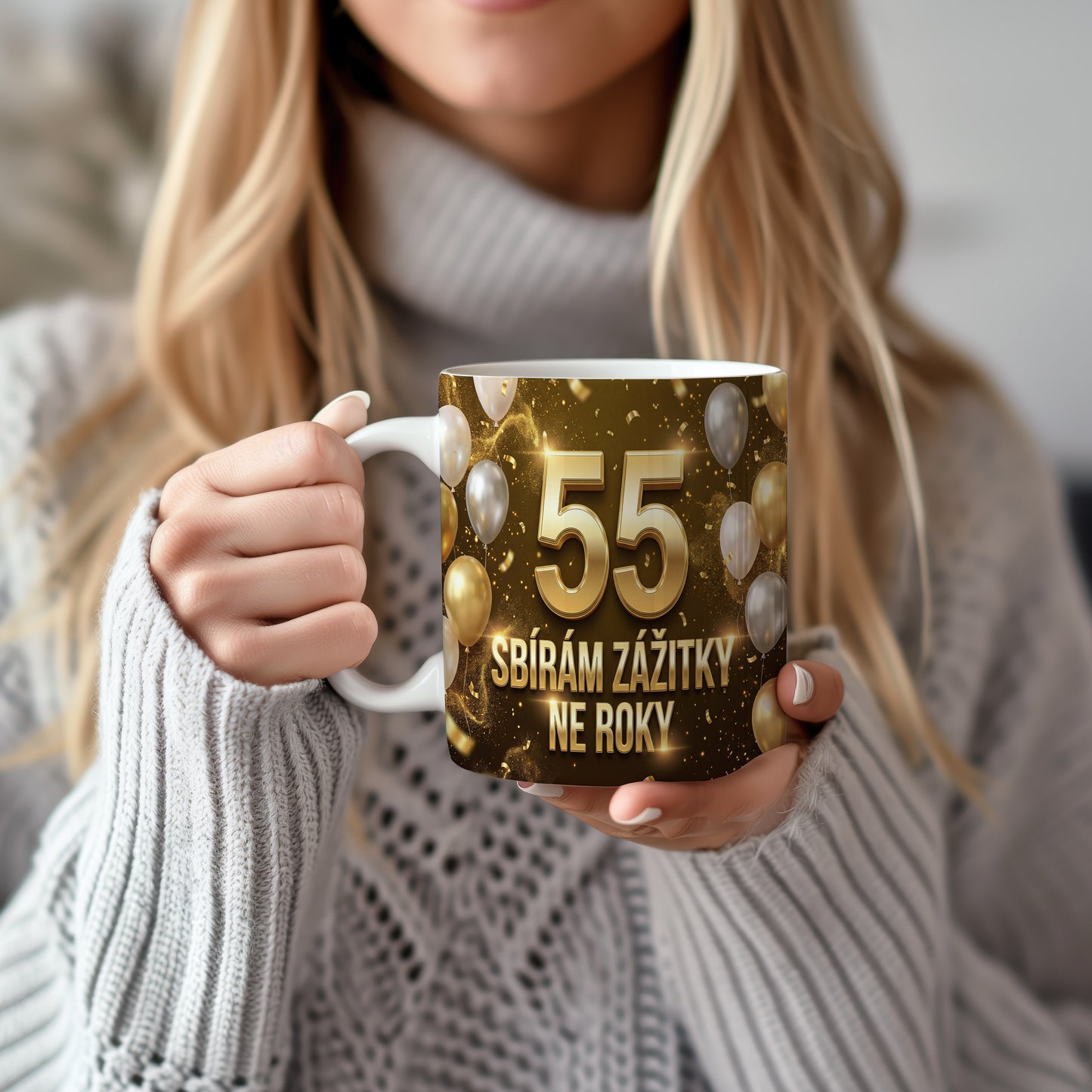 Narozeninový hrnek 55 let – SBÍRÁM ZÁŽITKY NE ROKY