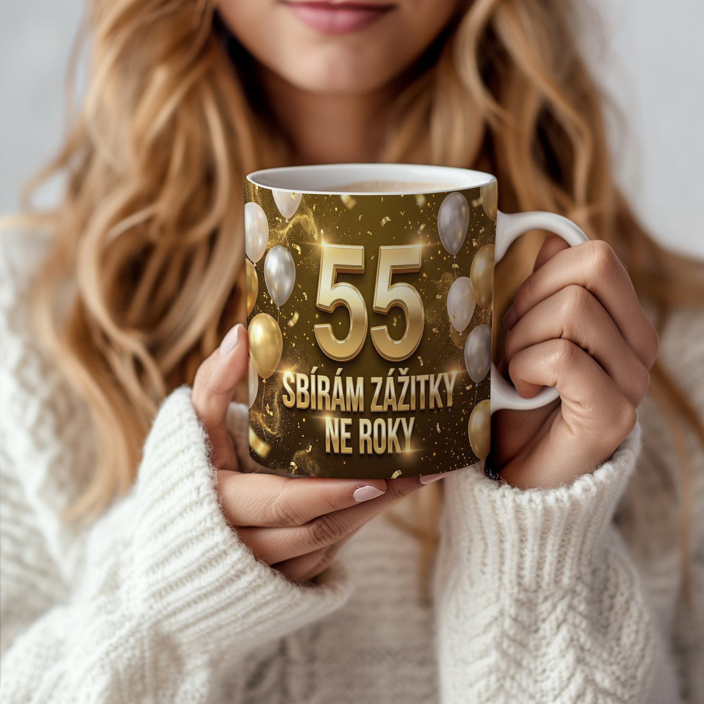 Narozeninový hrnek 55 let – SBÍRÁM ZÁŽITKY NE ROKY