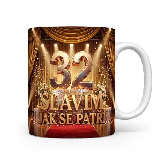Narozeninový hrnek s číslem 32