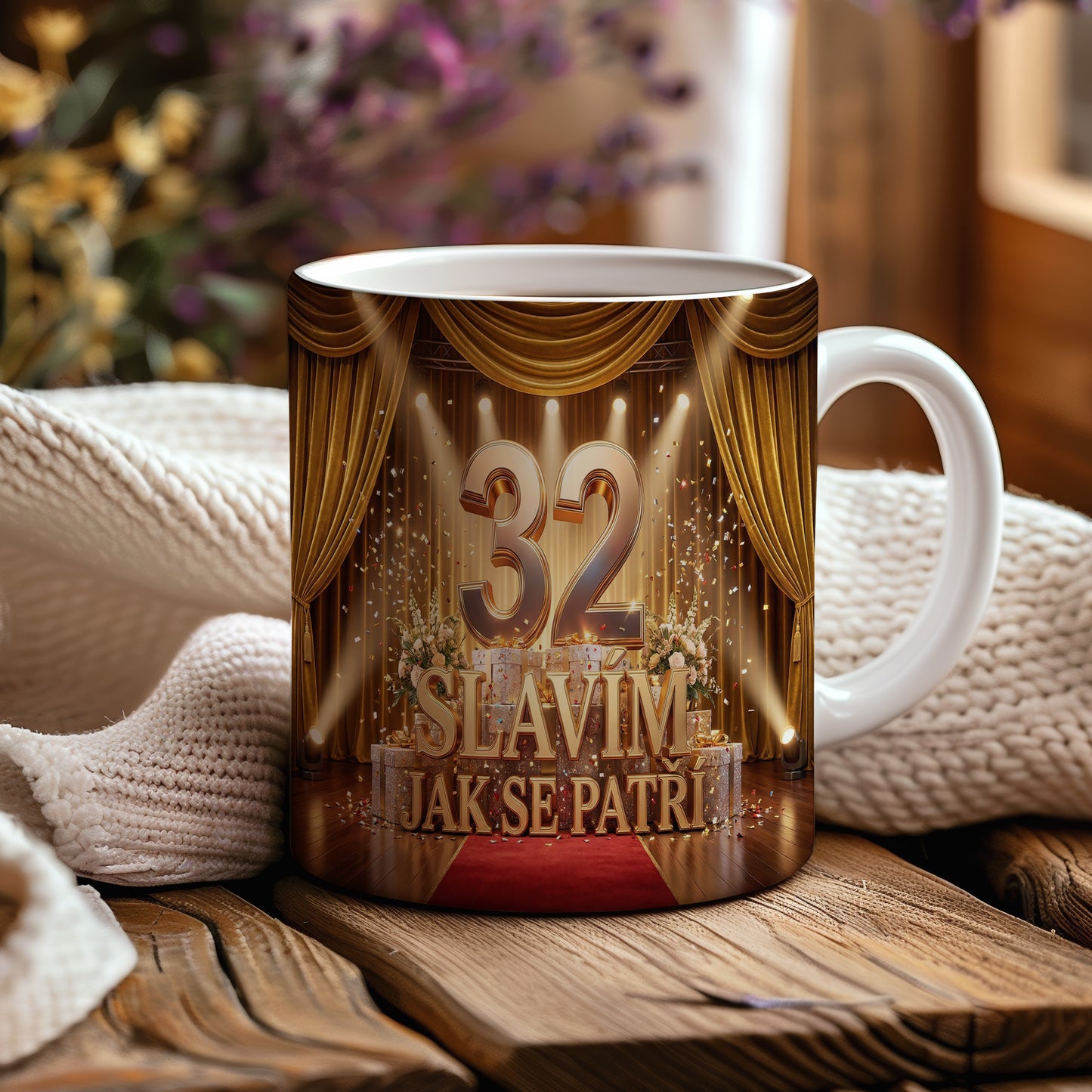 Narozeninový hrnek 32 let – SLAVÍM JAK SE PATŘÍ