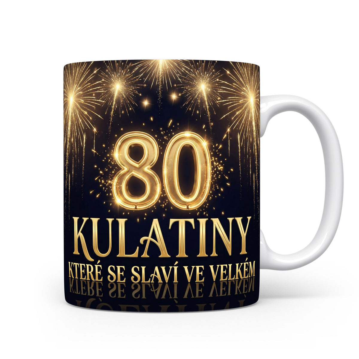 Hrnček s nápisem 80 kulatiny