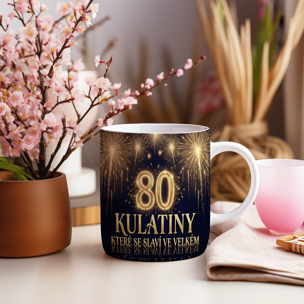 Narozeninový hrnek 80 let – KULATINY KTERÉ SE SLAVÍ VE VELKÉM