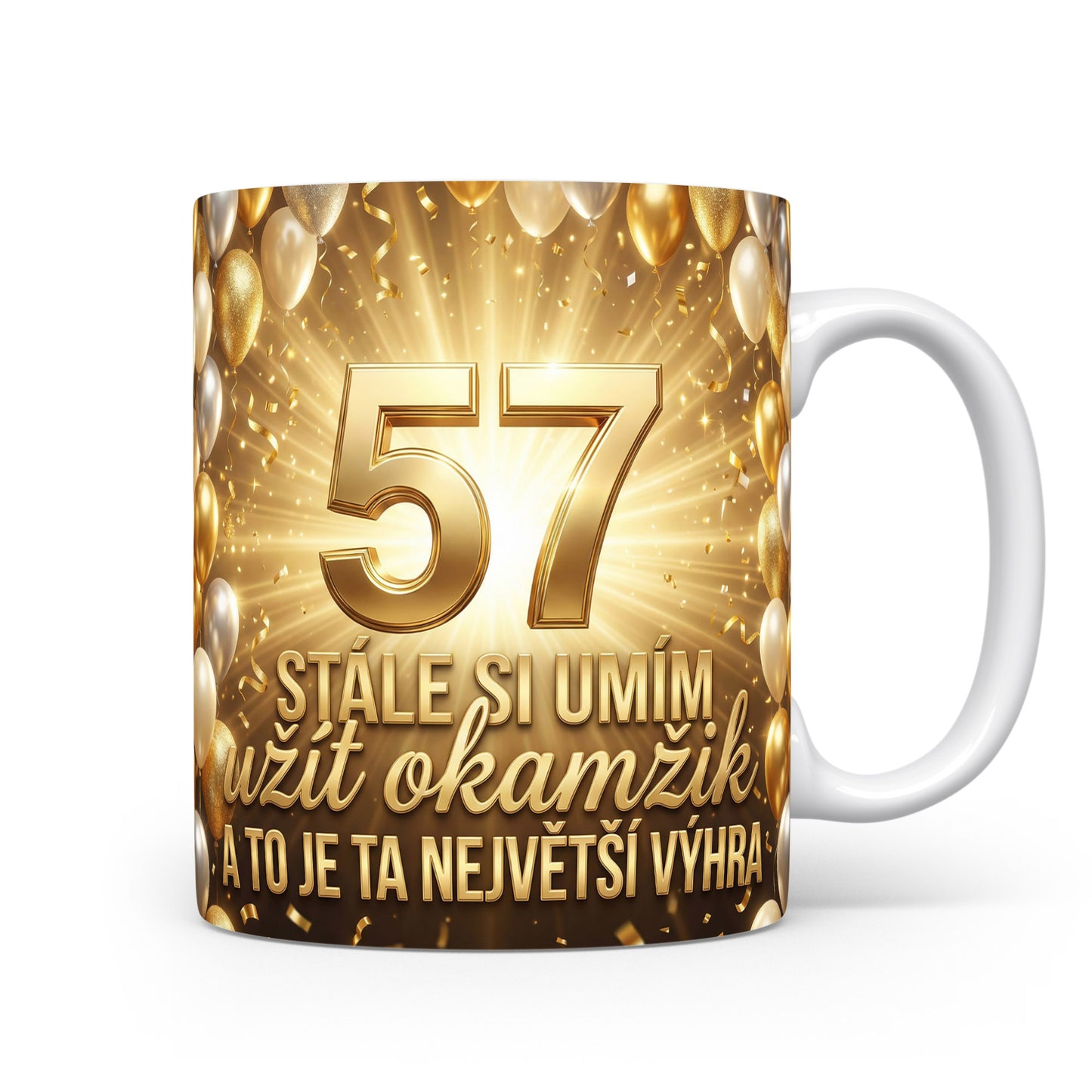 Narozeninový hrnek s věkem 57