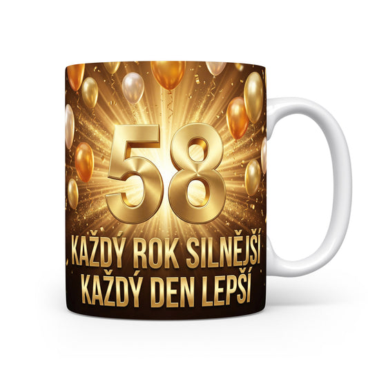 Narozeninový hrnek s číslem 58