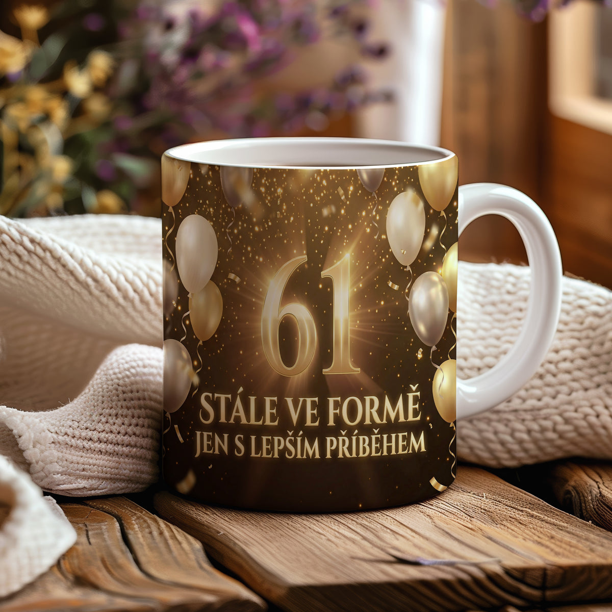 Narozeninový hrnek 61 let – STÁLE VE FORMĚ, JEN S LEPŠÍM PŘÍBĚHEM