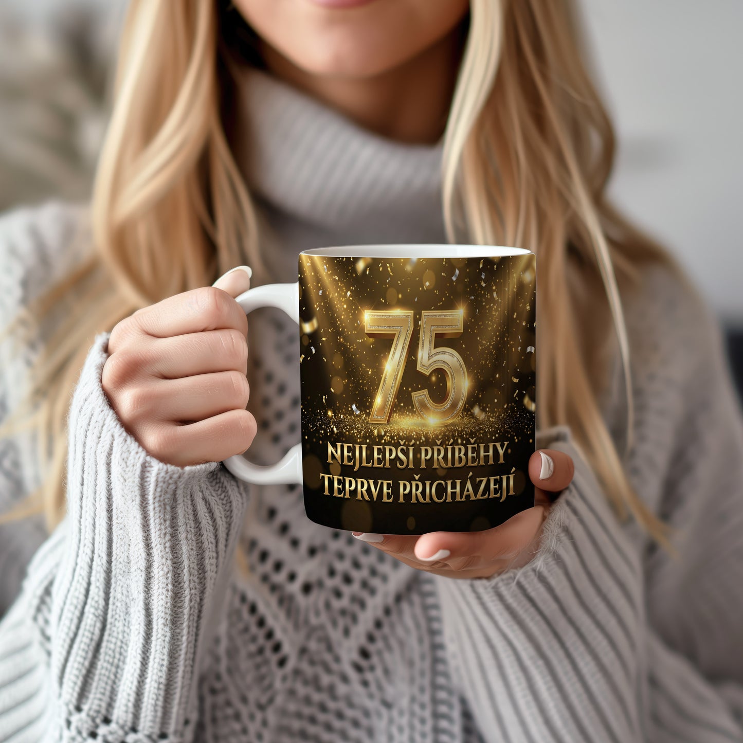 Narozeninový hrnek 75 let – NEJLEPŠÍ PŘÍBĚHY TEPRVE PŘICHÁZEJÍ