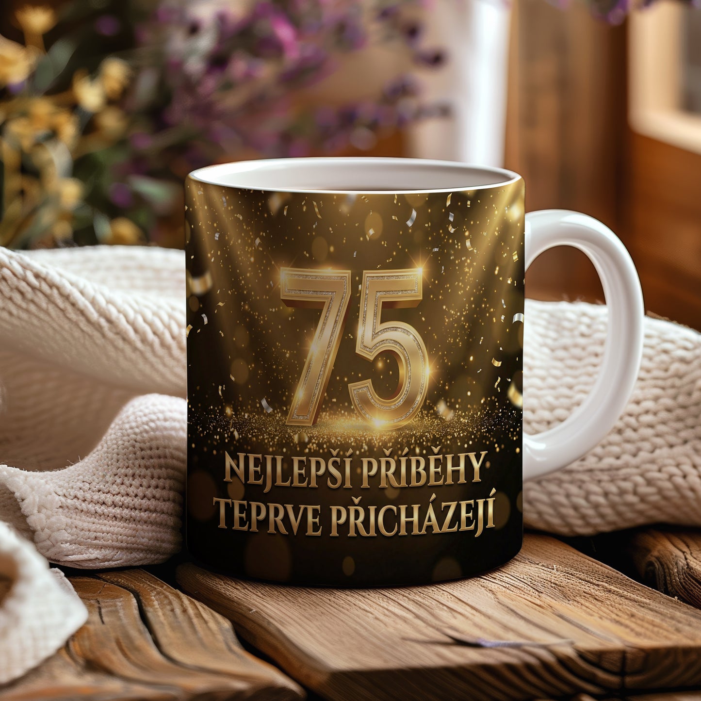 Narozeninový hrnek 75 let – NEJLEPŠÍ PŘÍBĚHY TEPRVE PŘICHÁZEJÍ