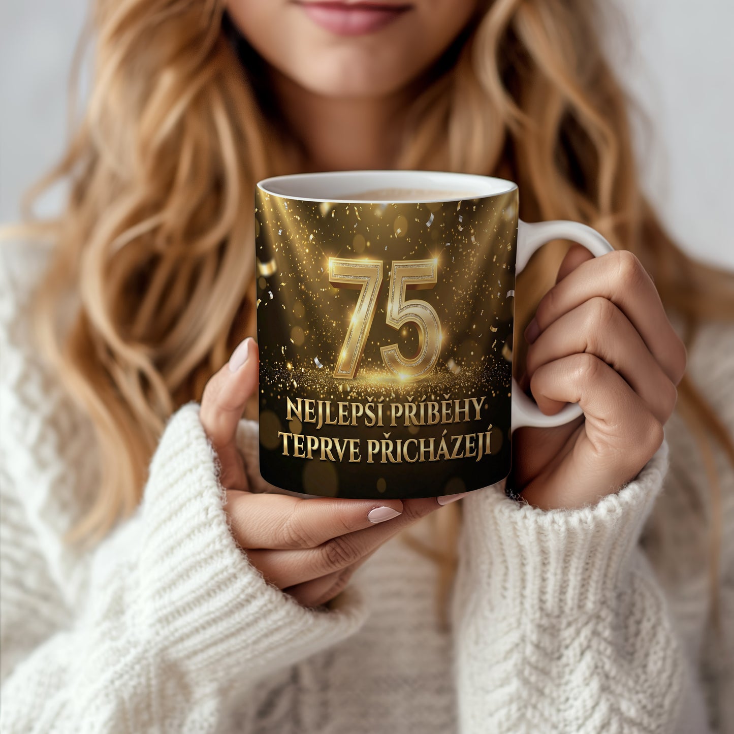 Narozeninový hrnek 75 let – NEJLEPŠÍ PŘÍBĚHY TEPRVE PŘICHÁZEJÍ