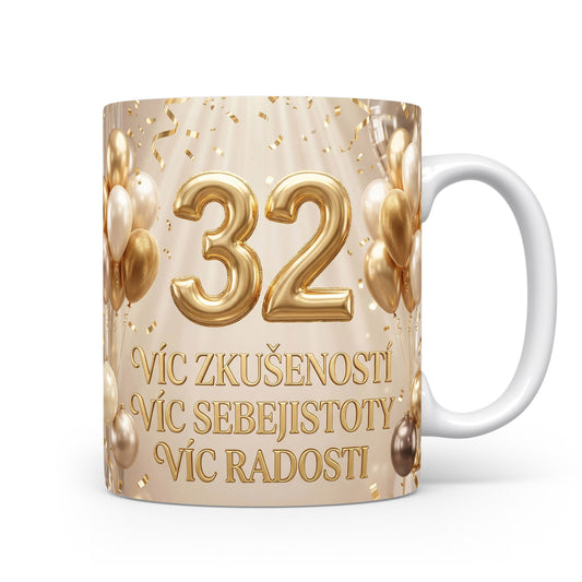 Narozeninový hrnek s číslem 32