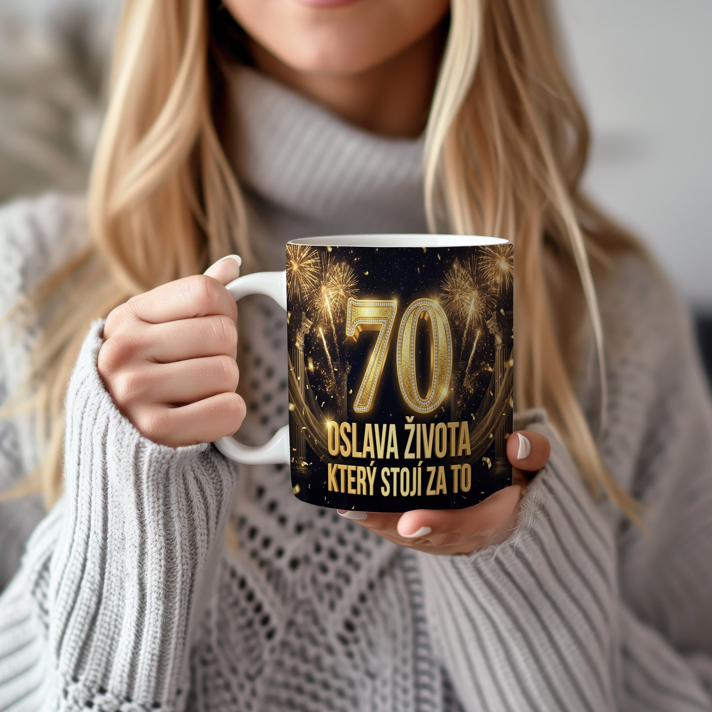 Narozeninový hrnek 70 let – OSLAVA ŽIVOTA, KTERÝ STOJÍ ZA TO