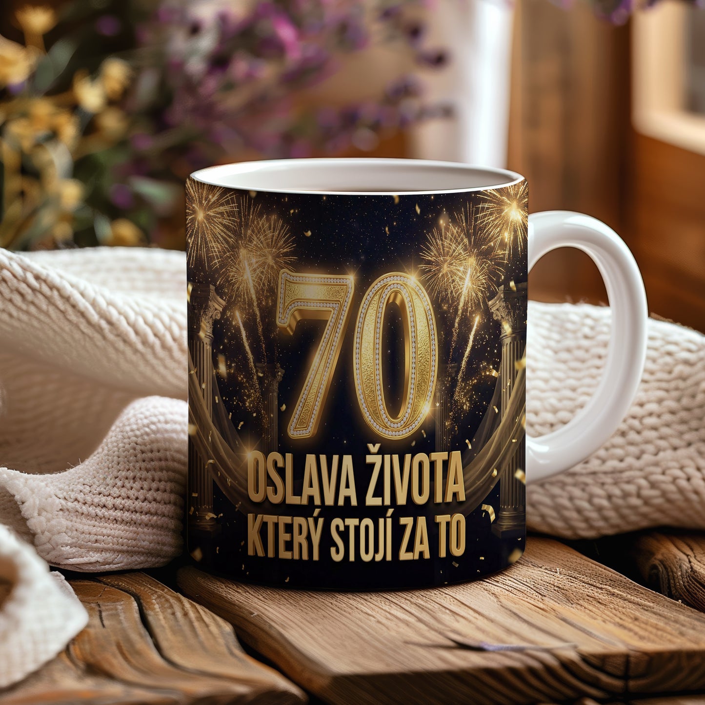 Narozeninový hrnek 70 let – OSLAVA ŽIVOTA, KTERÝ STOJÍ ZA TO