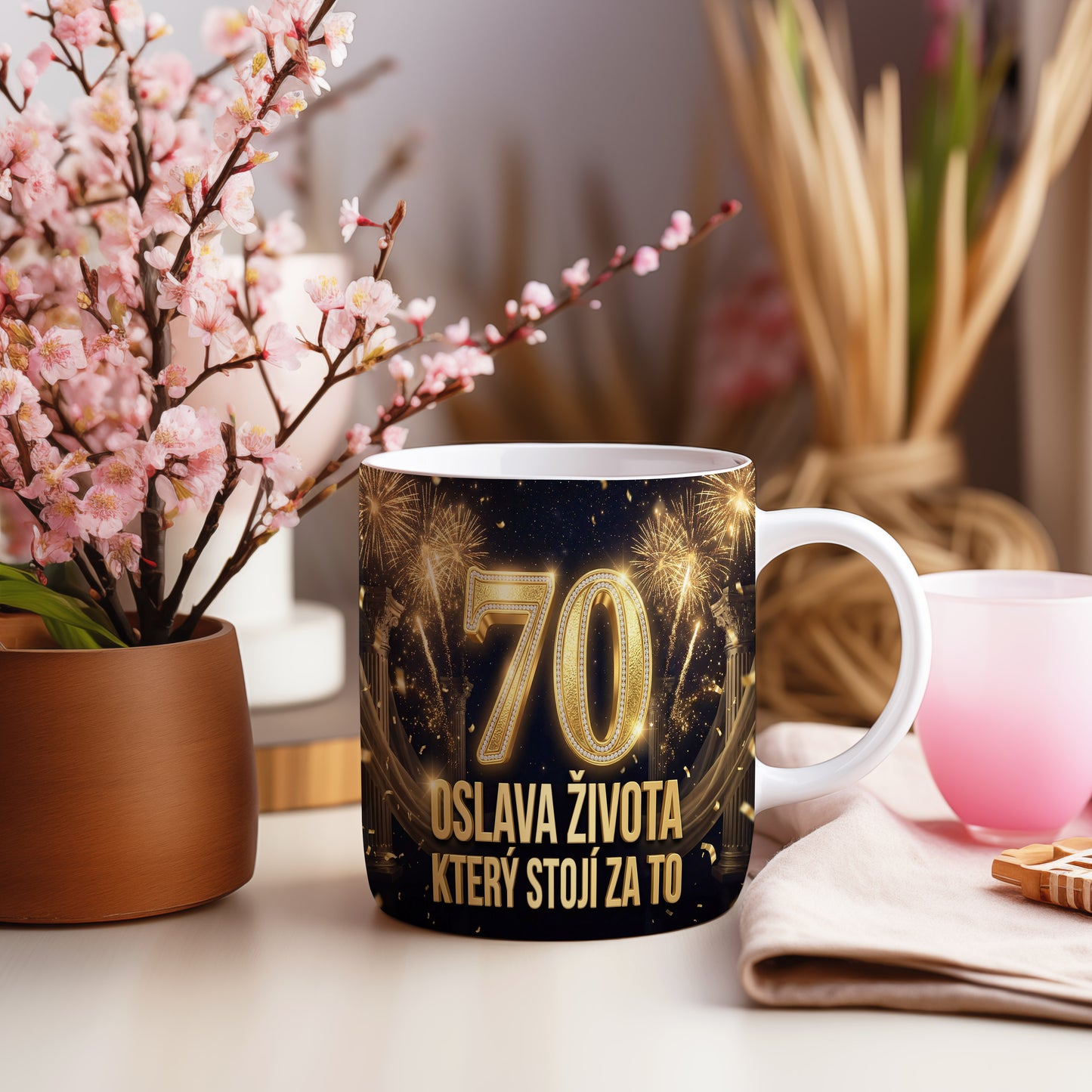 Narozeninový hrnek 70 let – OSLAVA ŽIVOTA, KTERÝ STOJÍ ZA TO
