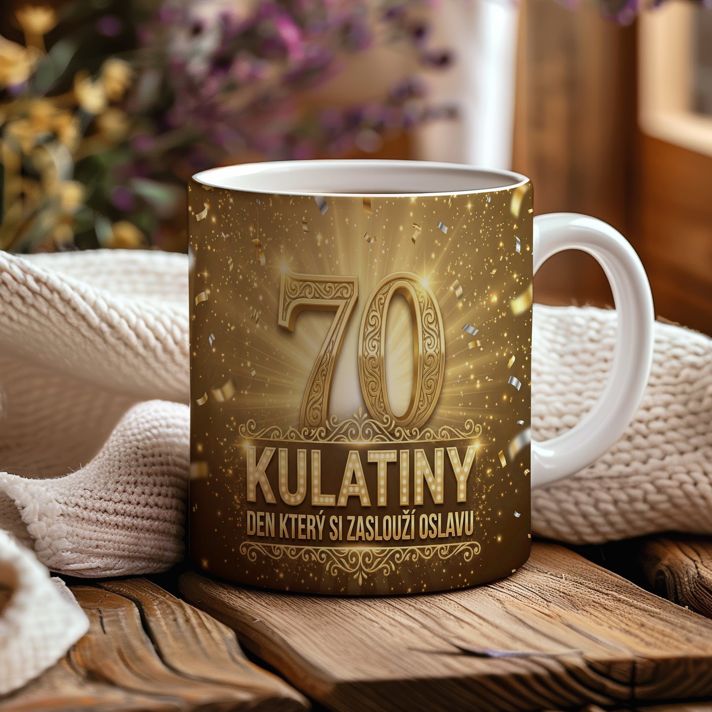 Narozeninový hrnek 70 let – DEN KTERÝ SI ZASLOUŽÍ OSLAVU
