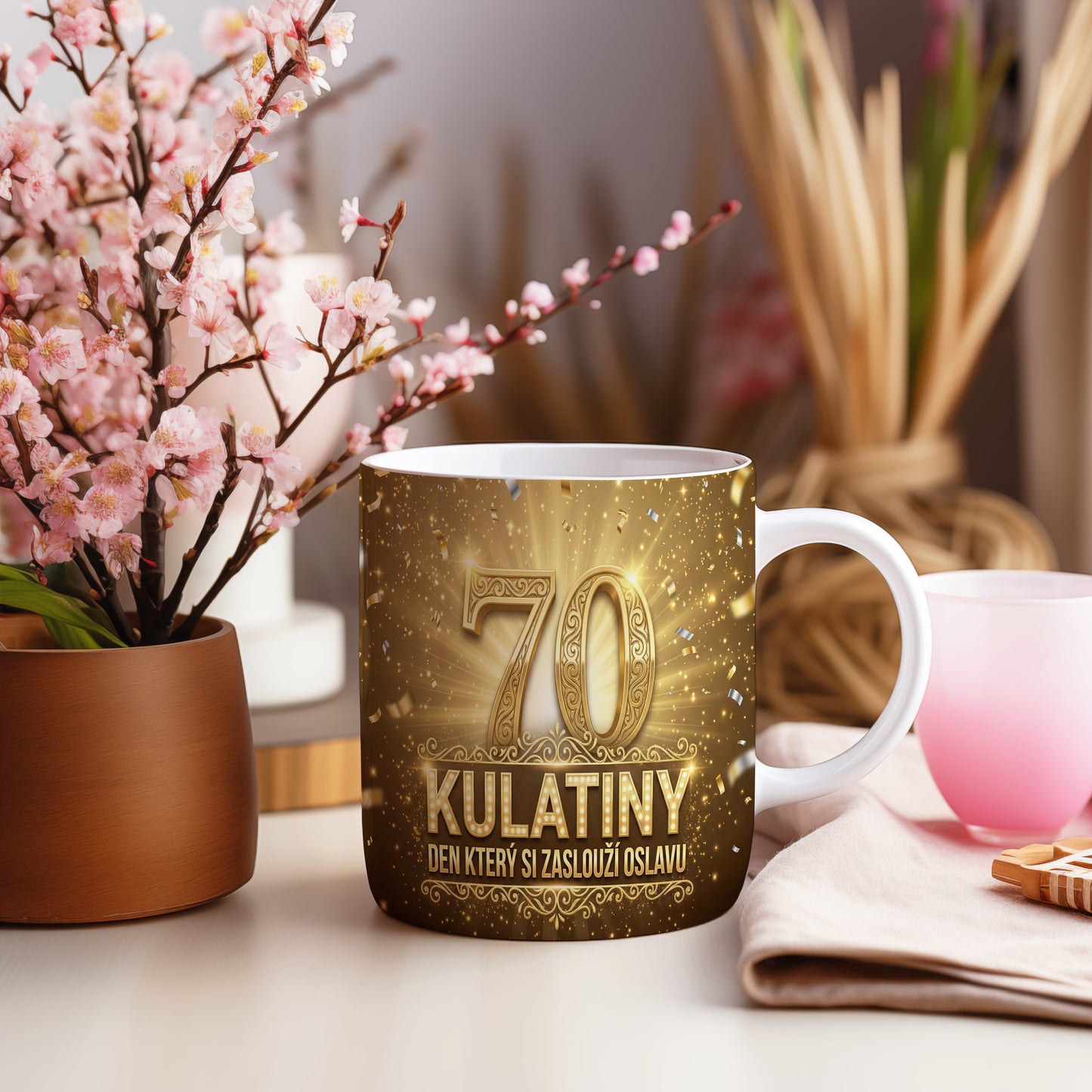 Narozeninový hrnek 70 let – DEN KTERÝ SI ZASLOUŽÍ OSLAVU