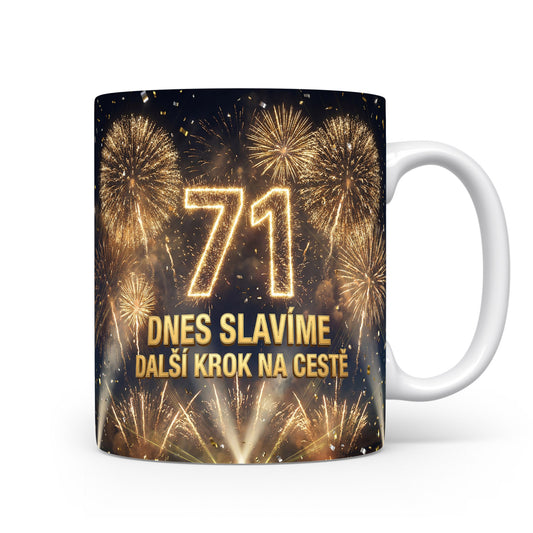 Narozeninový hrnek s číslem 71