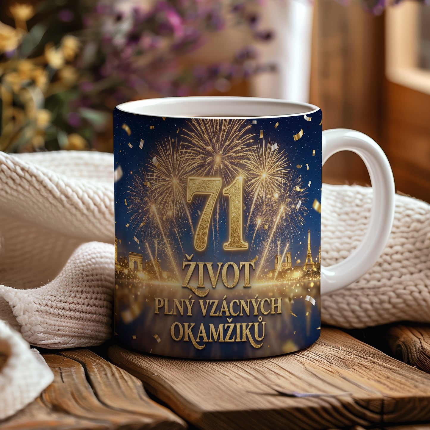 Narozeninový hrnek 71 let – ŽIVOT PLNÝ VZÁCNÝCH OKAMŽIKŮ