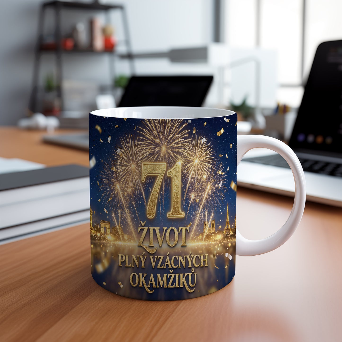 Narozeninový hrnek 71 let – ŽIVOT PLNÝ VZÁCNÝCH OKAMŽIKŮ