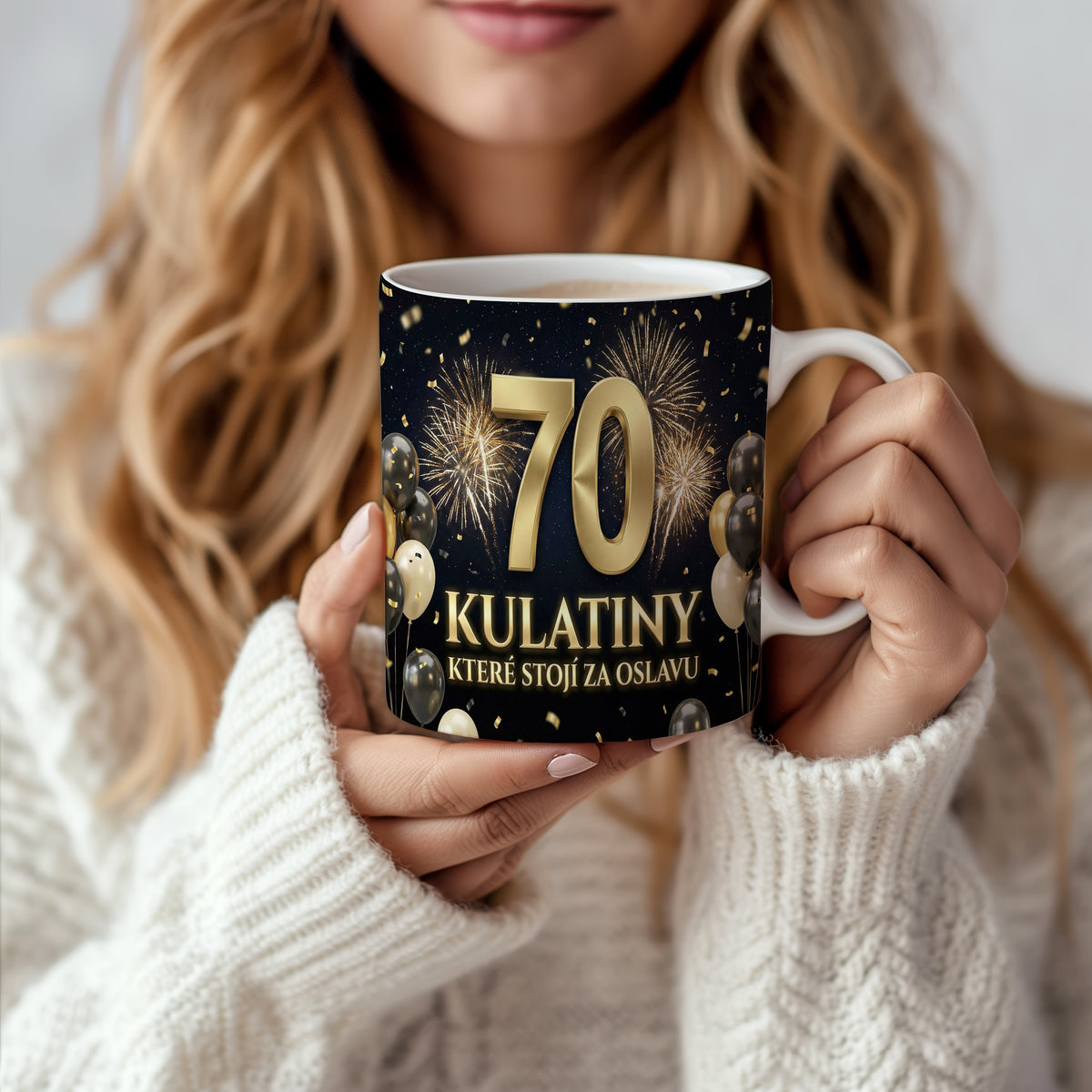 Narozeninový hrnek 70 let – KULATINY, KTERÉ STOJÍ ZA OSLAVU