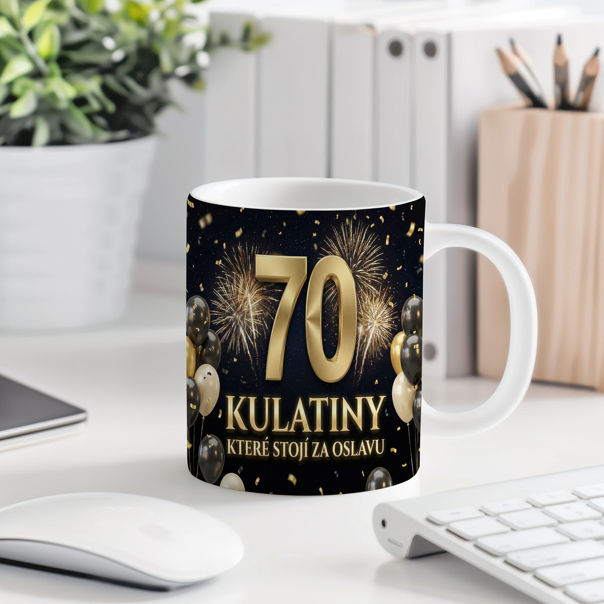 Narozeninový hrnek 70 let – KULATINY, KTERÉ STOJÍ ZA OSLAVU