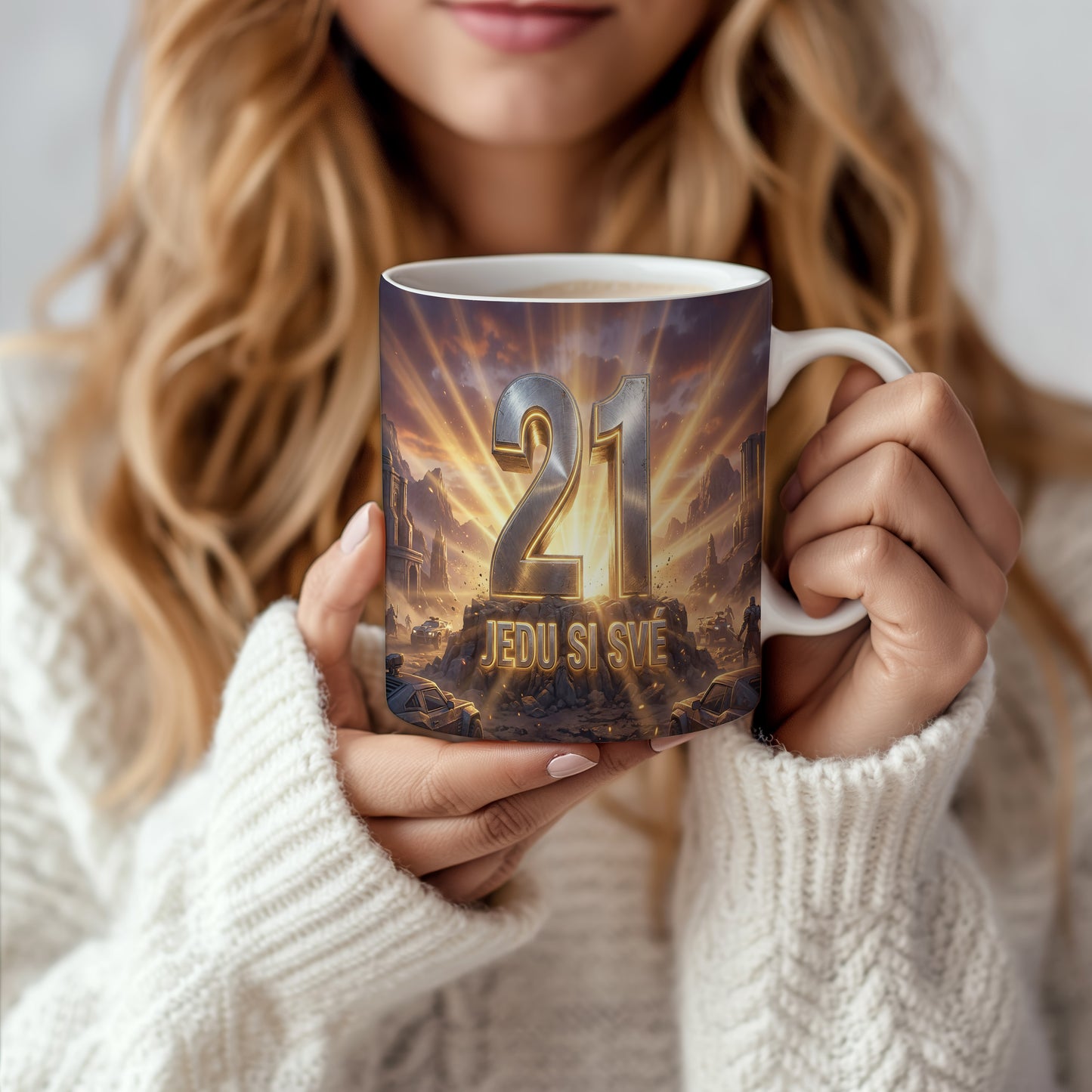 Narozeninový hrnek 21 let – JEDU SI SVÉ