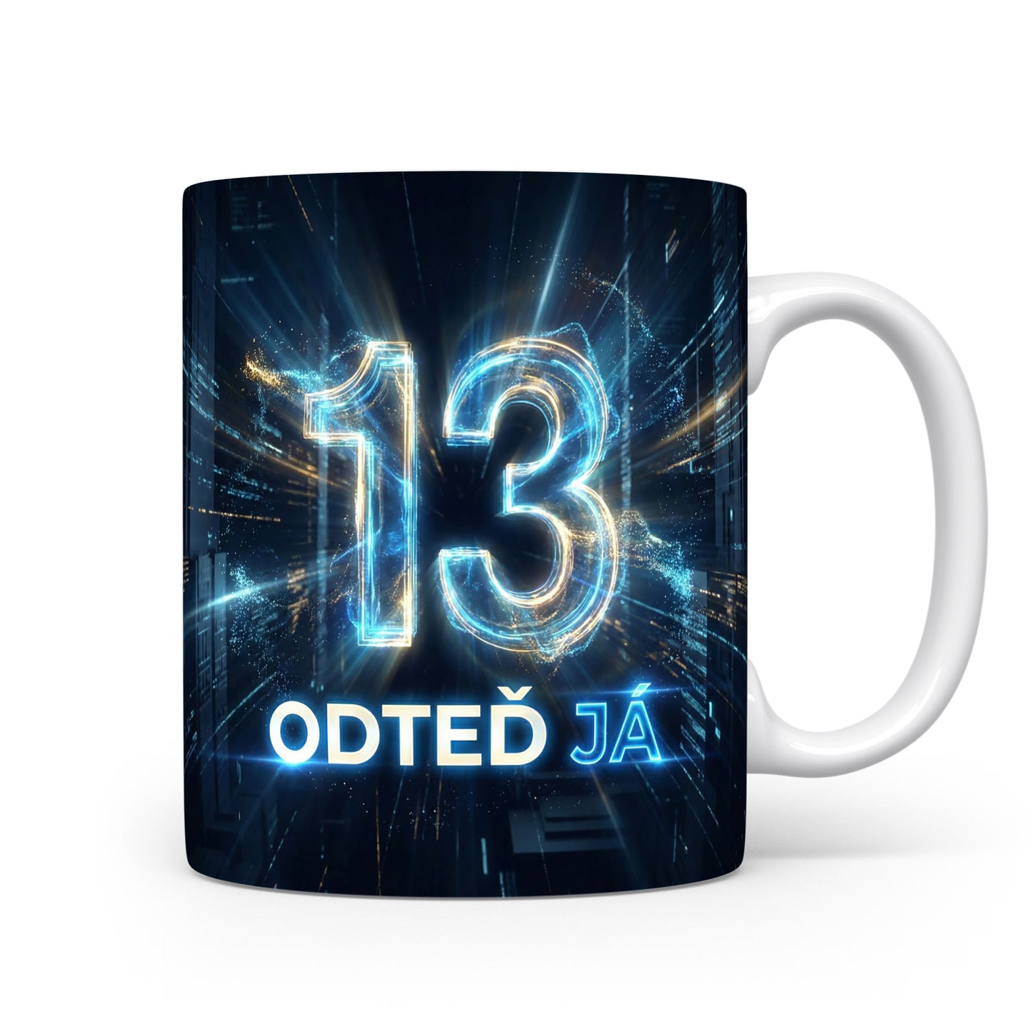 Narozeninový hrnek s číslem 13 a sloganem ODTEĎ JÁ