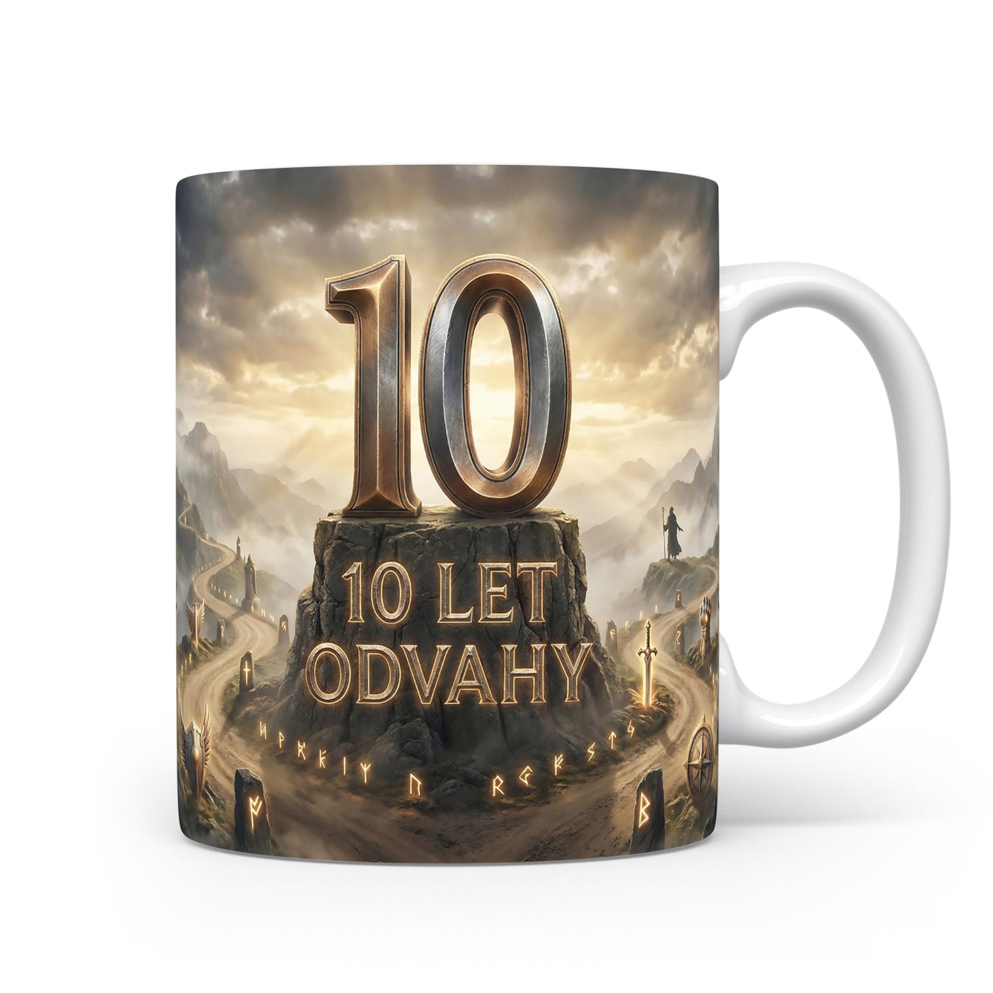 Hrnček s nápisem 10 LET ODVAHY