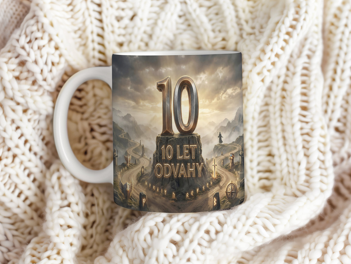 Narozeninový hrnek 10 let – 10 LET ODVAHY