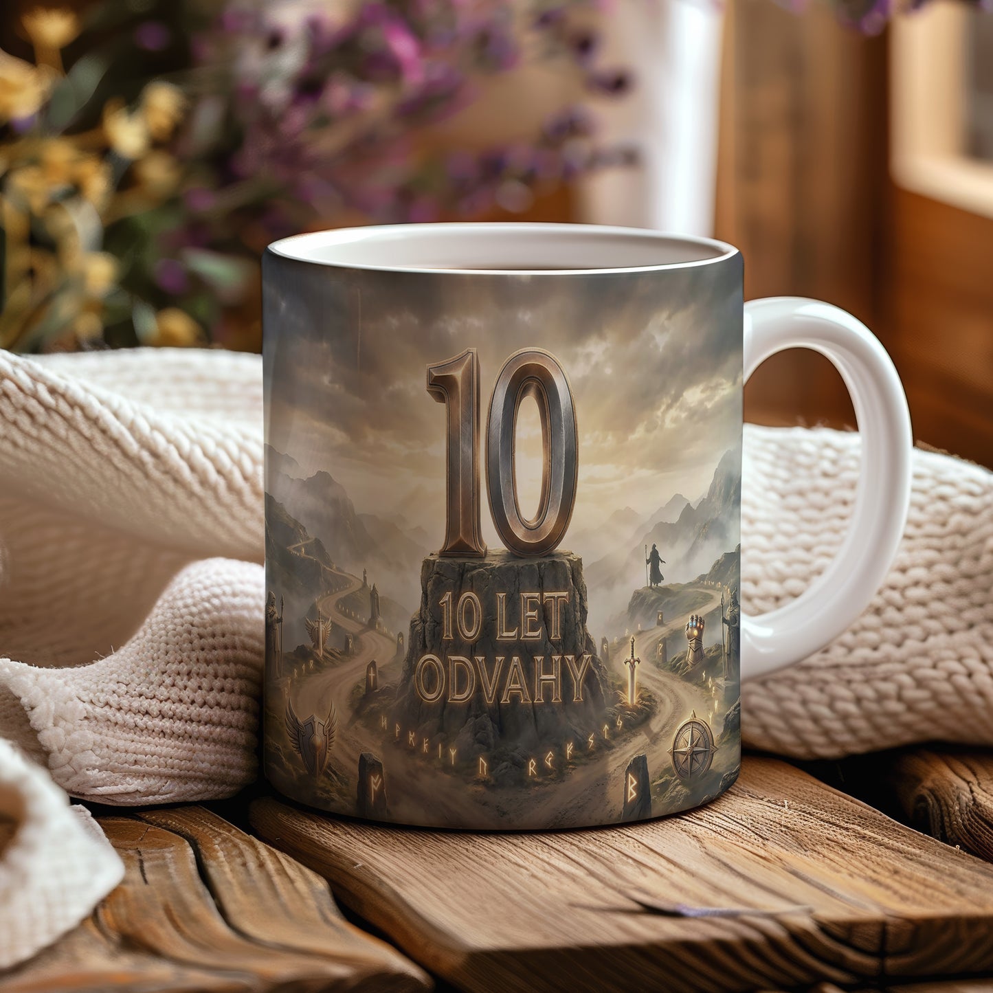 Narozeninový hrnek 10 let – 10 LET ODVAHY