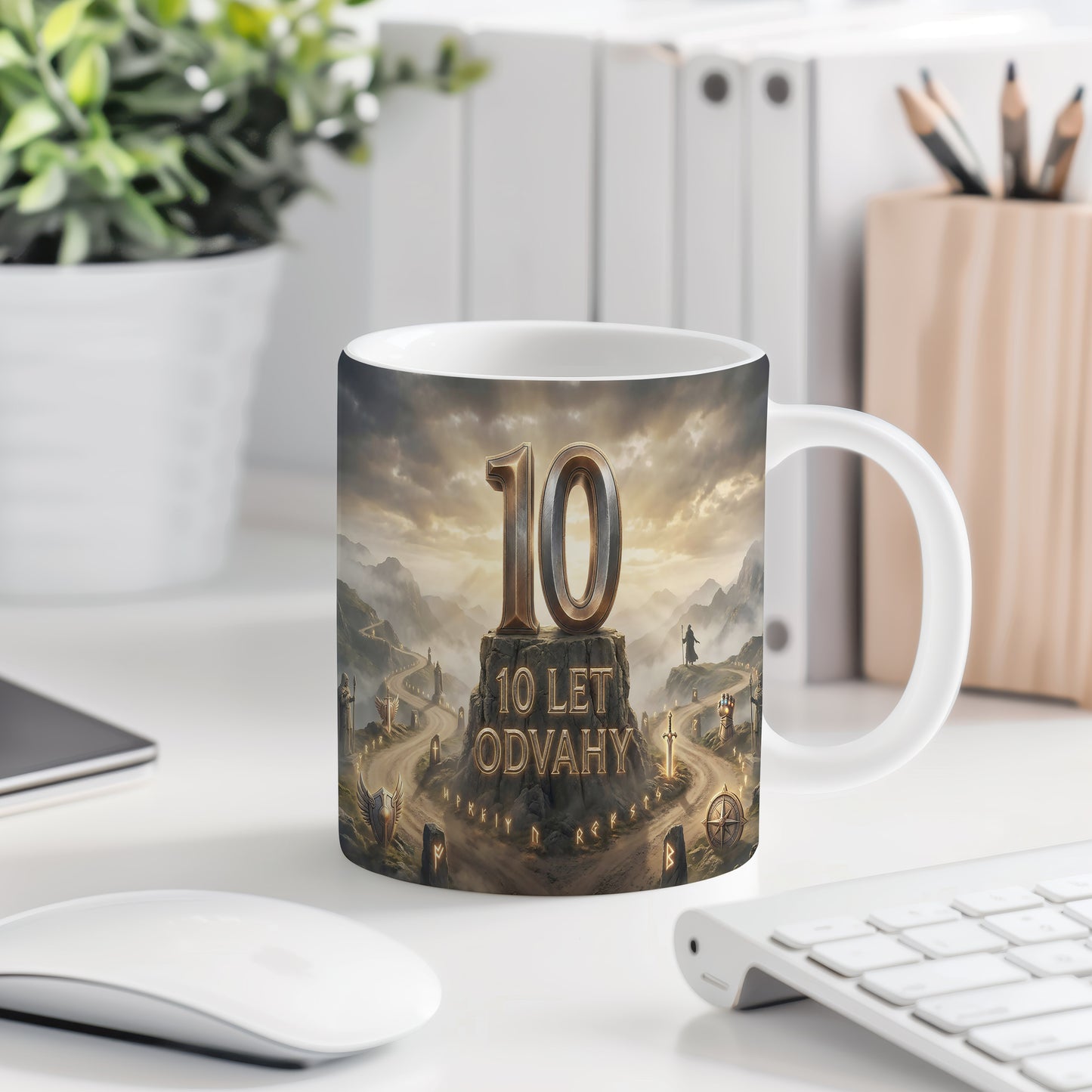Narozeninový hrnek 10 let – 10 LET ODVAHY