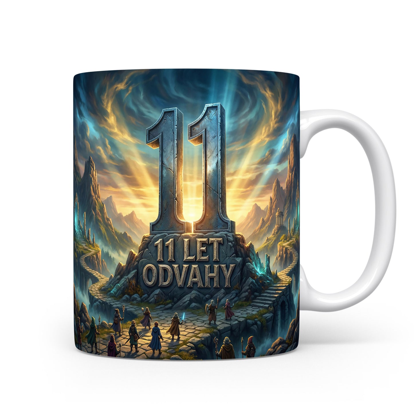 Hrnček s nápisem 11 let odvahy